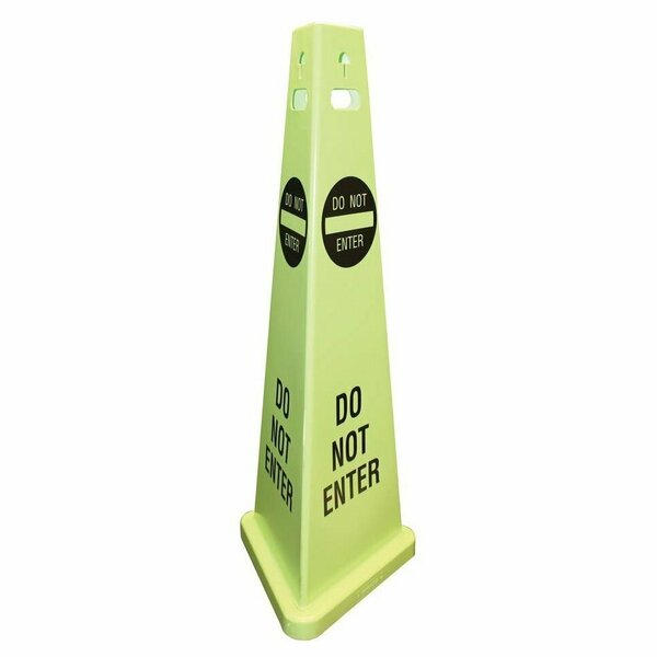 Impact Products TriVu 3 Sided Safety Sign Fluorescent Yellow/Green, 3PK 9145